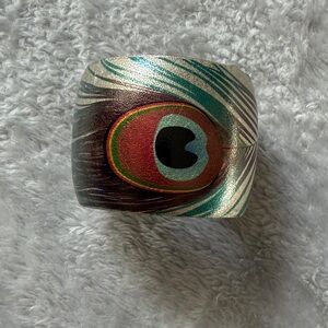 Forever 21 Peacock Feather Bangle Bracelet